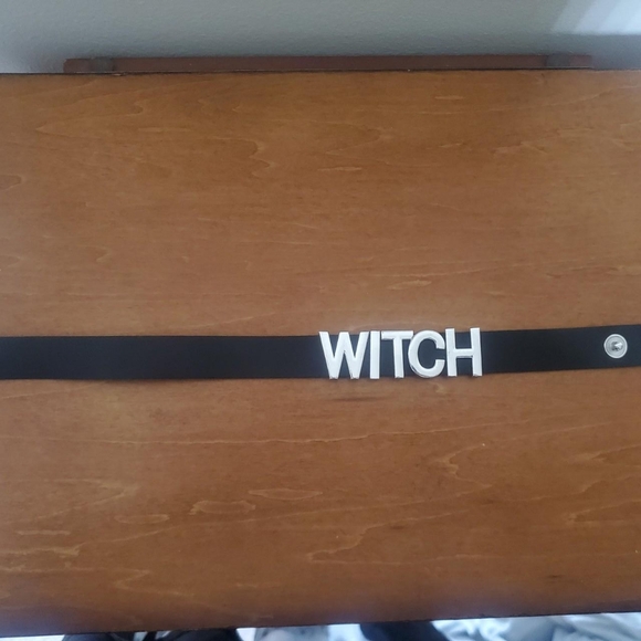 Spencer's Silver and Black Witch Necklace - Picture 4 of 8